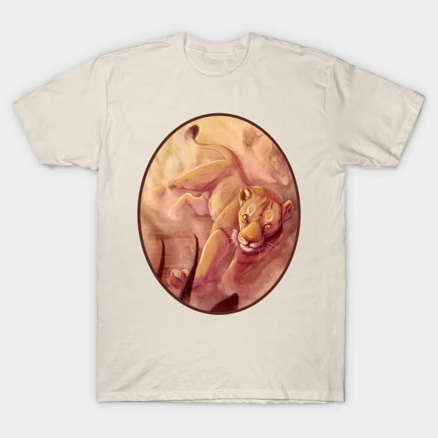 Lion Hunt T-Shirt by TaksArt